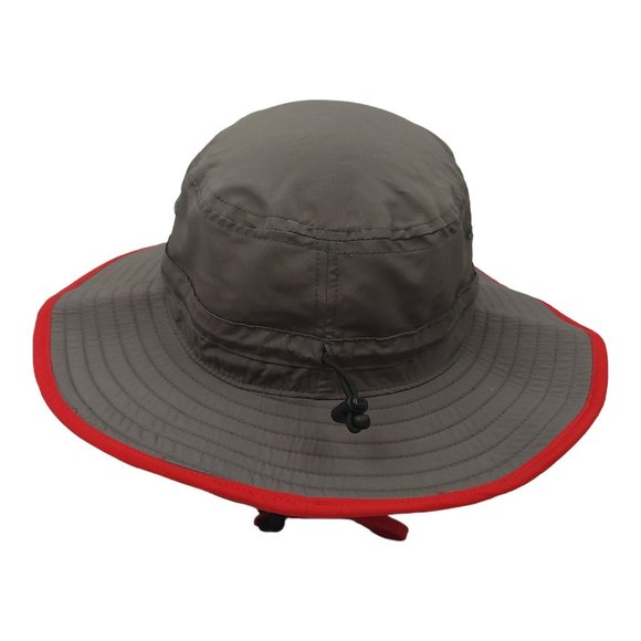Fooshee Repair Remodeling Boonie Hat OSFM Gray Red Cap Beach Outdoor Floppy - Picture 4 of 12